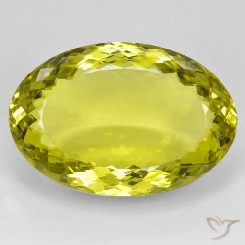 94.12ct Natural Amarillo vívido Cuarzo, Ovalada, VVS