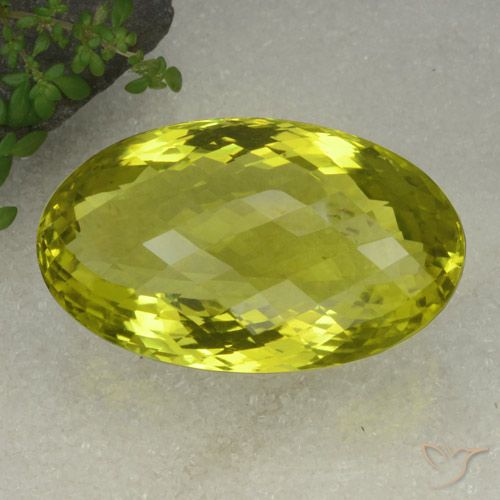 130.99ct Natural Amarillo limón Cuarzo, Ovalada, VVS
