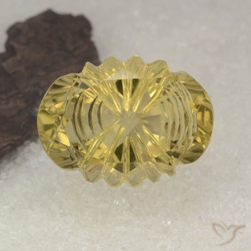 14.86ct Natural Dorado medio Cuarzo, Ovalada, Transparente