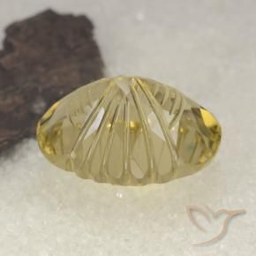 Cuarzo Dorado medio natural de 14.86 ct, Ovalada, Transparente