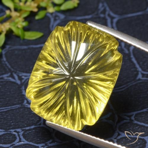 Cuarzo Amarillo amarronado natural de 19.54 ct, Elegante, Transparente