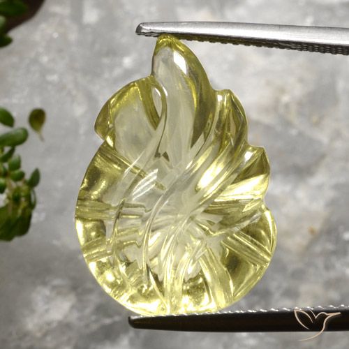 12.97ct Natural Amarillo pálido Cuarzo, Elegante, Transparente