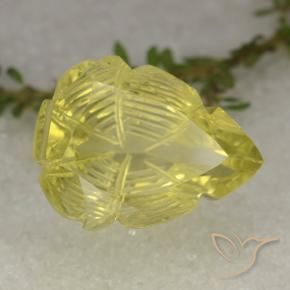 Cuarzo Amarillo claro natural de 19.07 ct, Elegante, Transparente