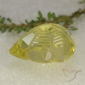 Cuarzo Amarillo claro natural de 19.07 ct, Elegante, Transparente