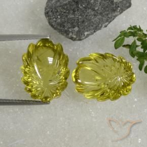 Gemas de Cuarzo Amarillo medio natural de 21.68 ct, Elegante, Transparente