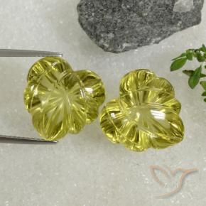 Gemas de Cuarzo Amarillo medio natural de 24.77 ct, Elegante, Transparente