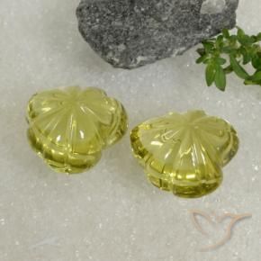 Gemas de Cuarzo Amarillo medio natural de 24.77 ct, Elegante, Transparente