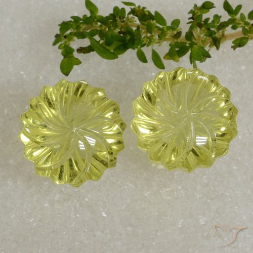 22.87ctw Natural Amarillo claro Cuarzo, Corte Flor, Transparente