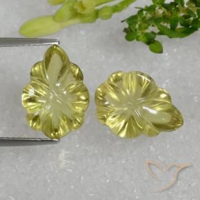 Gemas de Cuarzo Amarillo pálido natural de 9.50 ct, Elegante, Transparente