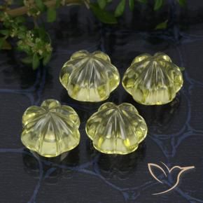 Gemas de Cuarzo Amarillo verdoso natural de 16.85 ct, Corte Flor, Transparente