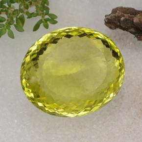 Cuarzo amarillo natural de 67,14 ct, corte óvalo, VVS