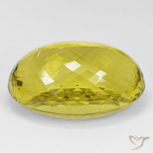 Cuarzo Medium Dark-Yellow natural de 90.42 ct, Ovalada, VVS