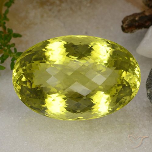 115.73ct Natural Amarillo vívido Cuarzo, Ovalada, VVS