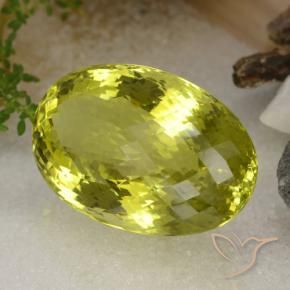 Cuarzo Amarillo vívido natural de 115.73 ct, Ovalada, VVS