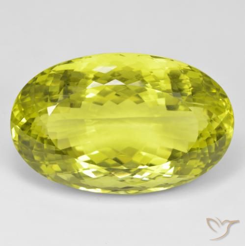 89.56ct Natural Amarillo limón Cuarzo, Ovalada, VVS