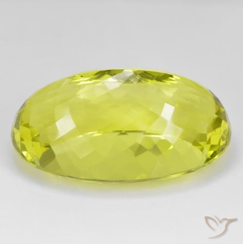 Cuarzo Amarillo limón natural de 89.56 ct, Ovalada, VVS