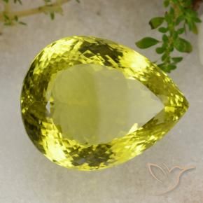 Cuarzo Amarillo vívido natural de 87.25 ct, En forma de pera, VVS