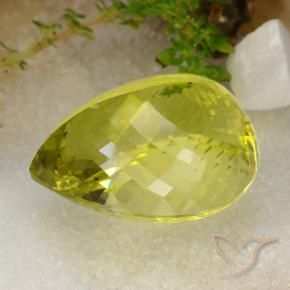 Cuarzo Amarillo vívido natural de 87.25 ct, En forma de pera, VVS