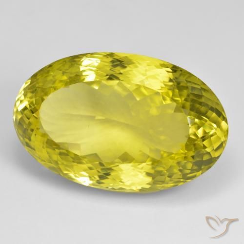 Cuarzo Amarillo medio natural de 71.43 ct, Ovalada, VVS