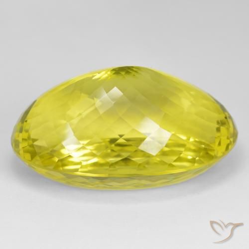 Cuarzo Amarillo medio natural de 71.43 ct, Ovalada, VVS