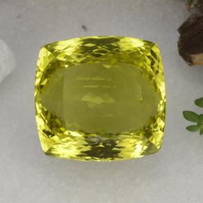 Cuarzo amarillo natural de 67,62 ct, corte cojín, VVS
