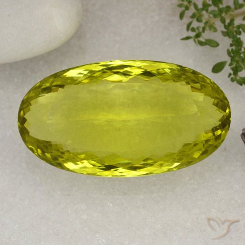 85.07ct Natural Amarillo limón Cuarzo, Ovalada, VVS