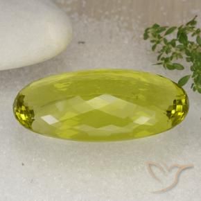 Cuarzo Amarillo limón natural de 85.07 ct, Ovalada, VVS