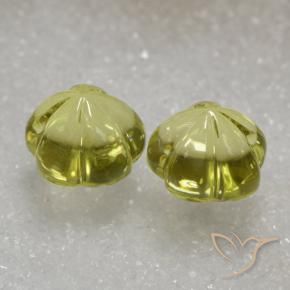 Gemas de Cuarzo Amarillo verdoso natural de 15.78 ct, Corte Flor, Transparente
