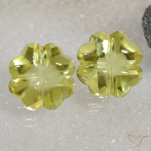 19.52ctw Natural Amarillo verdoso Cuarzo, Corte Flor, Transparente