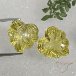 Gemas de Cuarzo Amarillo medio natural de 16.87 ct, Elegante, Transparente
