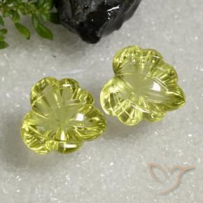 Gemas de Cuarzo Amarillo medio natural de 14.02 ct, Elegante, Transparente