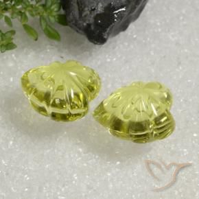 Gemas de Cuarzo Amarillo medio natural de 14.02 ct, Elegante, Transparente