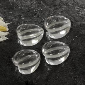Gemas de Cuarzo Blanco natural de 6.30 ct, Forma de corazón, Transparente