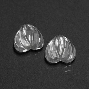 Gemas de Cuarzo Blanco natural de 3.10 ct, Forma de corazón, Transparente