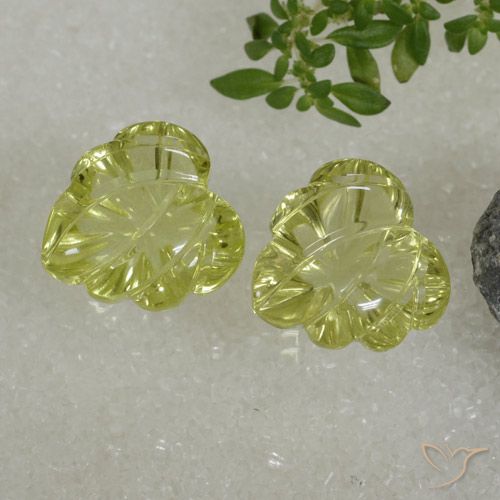 14.33ctw Natural Verde amarillo Cuarzo, Elegante, Transparente