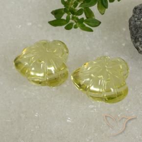 Gemas de Cuarzo Amarillo limón natural de 13.09 ct, Elegante, Transparente