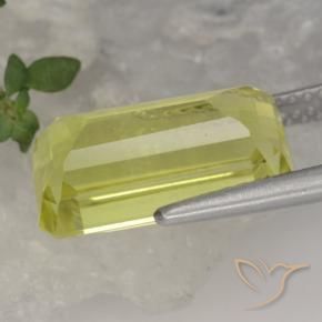 Cuarzo Amarillo claro natural de 5.63 ct, Corte Octágono / Esmeralda, VS