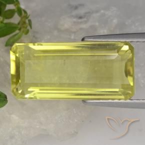 Cuarzo Amarillo claro natural de 7.14 ct, Corte Octágono / Esmeralda, VVS-VS
