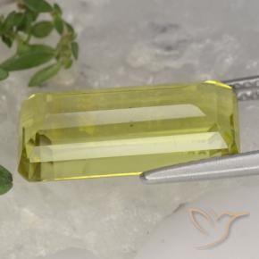 Cuarzo Amarillo claro natural de 7.14 ct, Corte Octágono / Esmeralda, VVS-VS