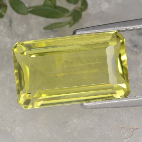 4.46ct Natural Amarillo piña claro Cuarzo, corte esmeralda, VVS-VS