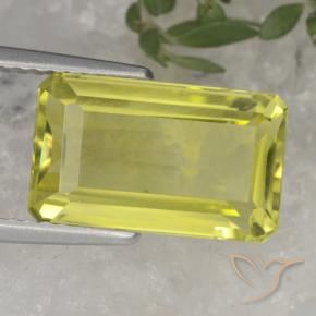 Cuarzo Amarillo piña claro natural de 4.46 ct, Corte Octágono / Esmeralda, VVS-VS
