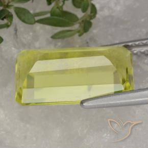 Cuarzo Amarillo piña claro natural de 4.46 ct, Corte Octágono / Esmeralda, VVS-VS