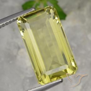 Cuarzo Amarillo claro natural de 8.23 ct, Corte Octágono / Esmeralda, VVS-VS