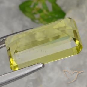 Cuarzo Amarillo claro natural de 8.23 ct, Corte Octágono / Esmeralda, VVS-VS