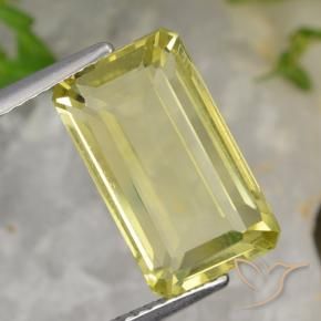 Cuarzo Amarillo claro natural de 5.64 ct, Corte Octágono / Esmeralda, VS