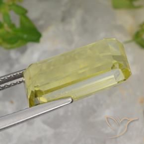 Cuarzo Amarillo claro natural de 5.64 ct, Corte Octágono / Esmeralda, VS
