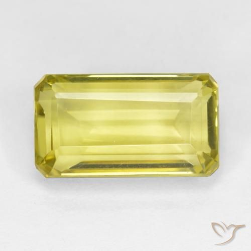 6.12ct Natural Amarillo piña claro Cuarzo, Corte Octágono / Esmeralda, VVS-VS, Photo A