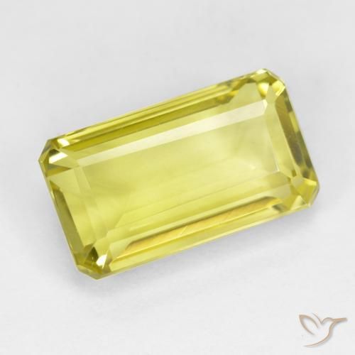 Cuarzo Amarillo piña claro natural de 6.12 ct, Corte Octágono / Esmeralda, VVS-VS