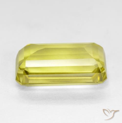 Cuarzo Amarillo piña claro natural de 6.12 ct, Corte Octágono / Esmeralda, VVS-VS