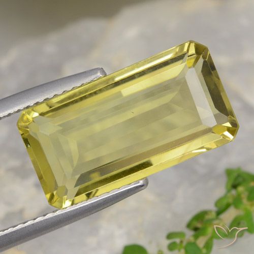 7.83ct Natural Amarillo medio Cuarzo, corte esmeralda, VVS-VS